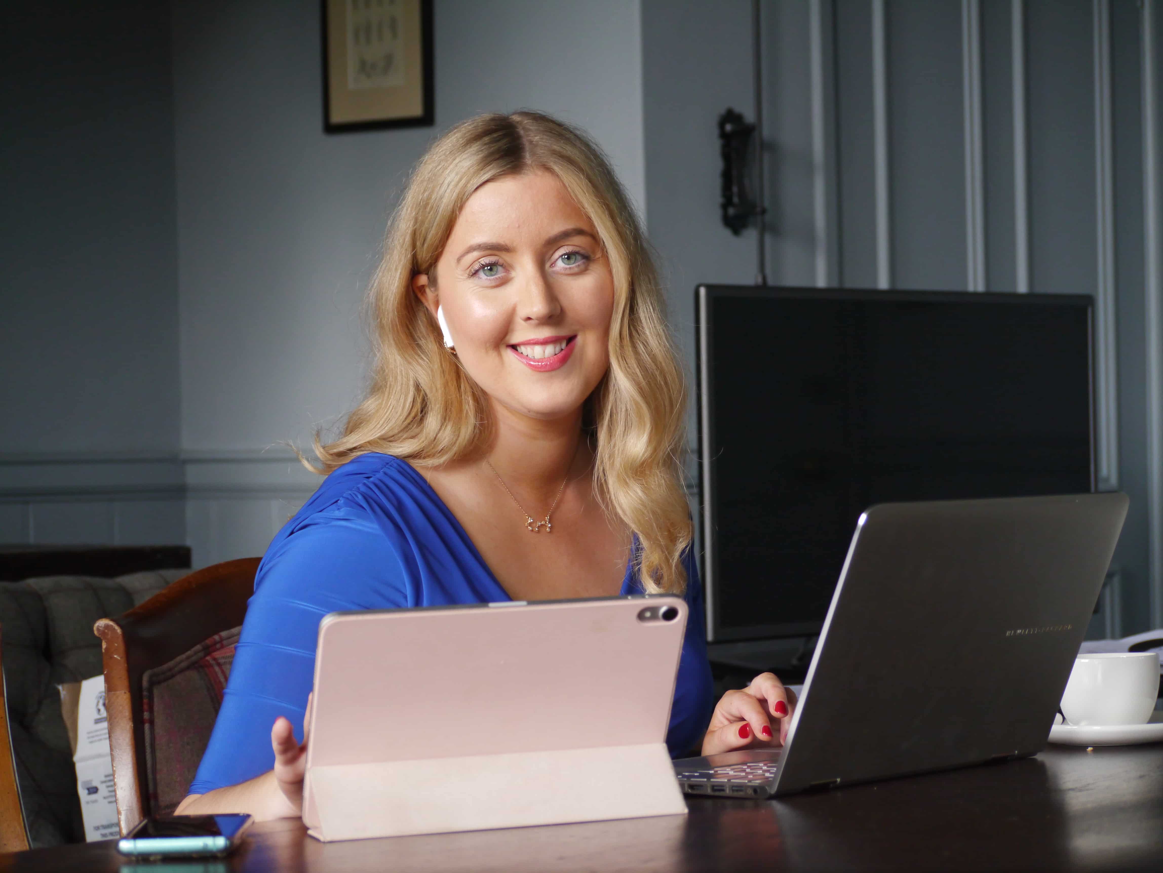 Emma working