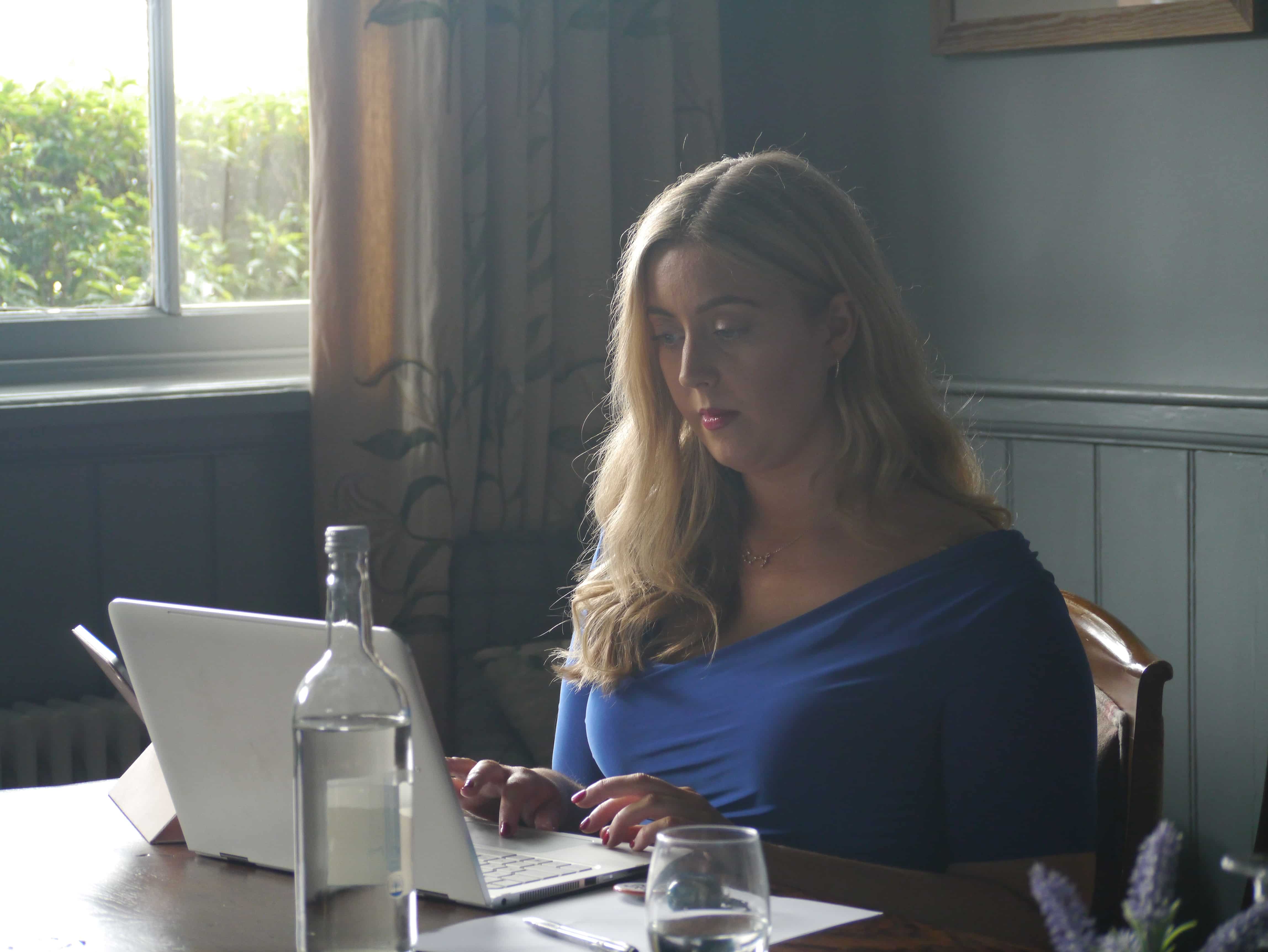Emma working