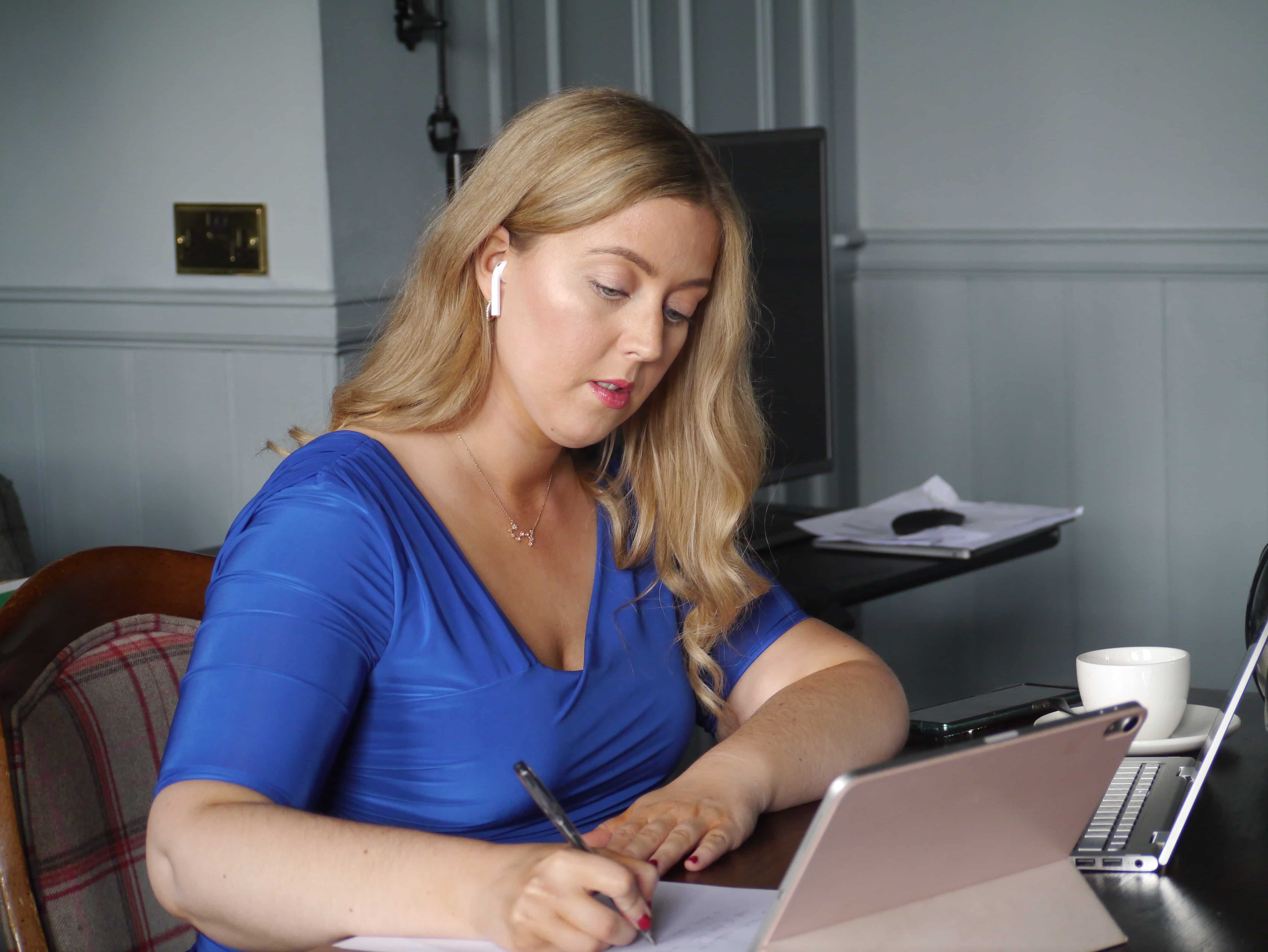 Emma working